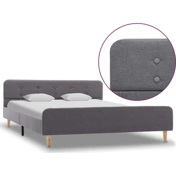 Nábytek vidaXL Rám postele světle šedý textil 160 x 200 cm