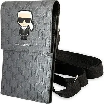 Pouzdro na mobilní telefon Karl Lagerfeld Ikonik Karl Monogram Phone Bag Black