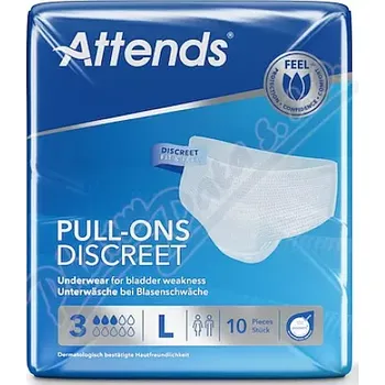 Inkontinenční vložka Kalhotky absorpční Attends Pull-Ons Discr.3 L 10ks