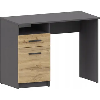 Psací stůl Obdélníkový psací stůl Matkam BODO 100 x 50 x 75 cm antracit, dub wotan