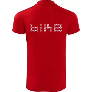 Pánská košile Bike nápis řetěz - Polokošile Victory sportovní (dresovina) - XL ( Červená )