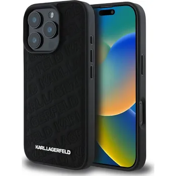 Pouzdro na mobilní telefon Karl Lagerfeld PU Quilted Pattern Zadní Kryt pro iPhone 16 Pro Black