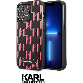 Karl Lagerfeld Monogram Plaque Kryt pro iPhone 13 Pro Pink