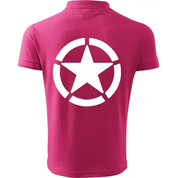 Pánská košile Army hvězda - Polokošile pánská Pique Polo 203 - 4XL ( Purpurová )