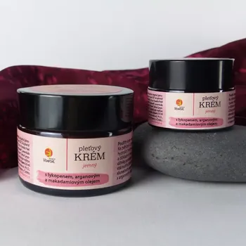 Tělový balzám Pleťový krém JEMNÝ velké balení (Pleťový krém jemný s lykopenem a arganovým olejem)