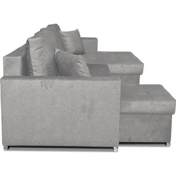 Sedací souprava Rohová Sedací Souprava Bella BIG rozkládací s funkcí spaní Family Meble šedá