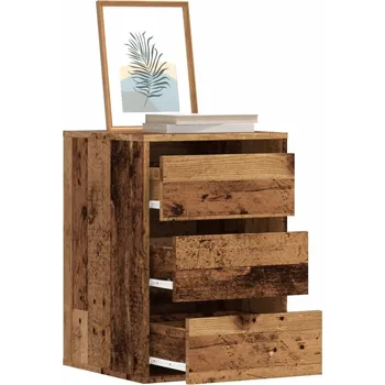 Komoda vidaXL Rohová zásuvková komoda 40 x 41 x 58 cm kompozit [852839] Barva: Staré dřevo