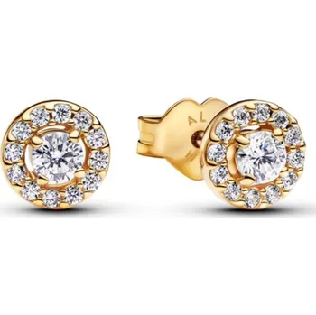 Oblečení a móda PANDORA peckové náušnice Kulatá aureola s pavé