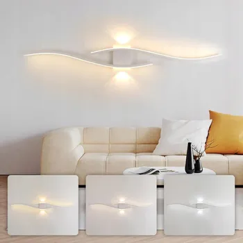 Nástěnné svítidlo Nástěnné svítidlo AjieQaQ černé, integrovaný LED zdroj 24 W