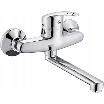 Vodovodní baterie Nástěnná umyvadlová baterie Sensa Inari, stříbrná