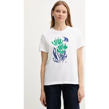 Pánské oblečení Bavlněné tričko United Colors of Benetton 3BL0D10AK bílá 00X, vel. M