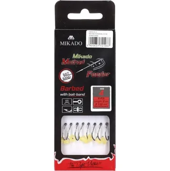 8ks - Hotový Návazec Mikado Method Feeder RIG 10cm W/BAIT BAND 0,20mm/Vel. 14