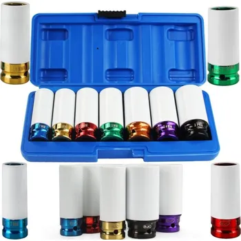 Nástrčné rázové hlavice 1/2" na ALU disky 7ks, 17-27mm BJC 2.520 Kg HOBY Sklad3 M58269 (2.520 Kg HOBY Sklad3 M58269)