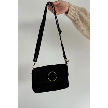 Kabelka Boto Kožená Semišová Malá Taška Jessel Barva: Černá, Velikost: ONE SIZE