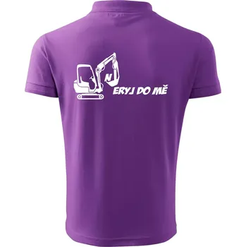 Pánská košile Neryj do mě - Polokošile pánská Pique Polo 203 - 4XL ( Fialová )
