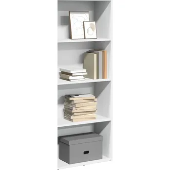 vidaXL Knihovna 60 x 30 x 152 cm kompozitní dřevo [857913] Barva: Bílá