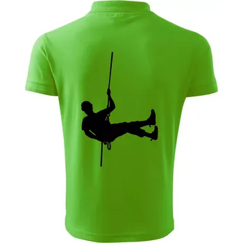 Pánská košile Visící horolezec - Polokošile pánská Pique Polo 203 - M ( Apple Green )