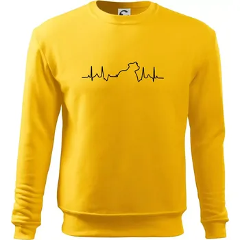 Pánská mikina Stafordšírsky bulteriér EKG - Mikina Essential pánská - 2XL ( Žlutá )