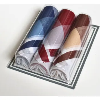 Látkový kapesník ETEX Pánské látkové kapesníky M14-3 světlé 3 kusy