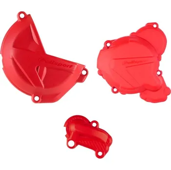Alternátor POLISPORT sada krytu alternátoru, spojky a vodního čerpadla GAS GAS EC 250 21-23; EC 300 21-23 barva červená (POLISPORT sada krytu alternátoru, spojky a vodního čerpadla GAS GAS EC 250 21-23; EC 300 21-23 barva červená)