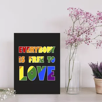 Plechová cedule Sablio Dárková cedulka Everybody is free to love: 30x40 cm