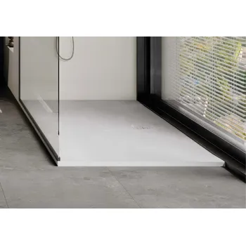 Sprchová vanička Sprchová vanička 90x90 cm, CONCEPT 200 litý mramor, samonosná, mat light dove grey