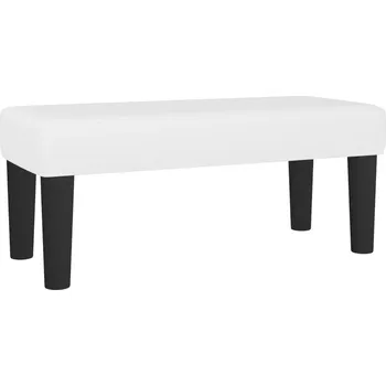 Zahradní lavice Multifunkční lavice z umělé kůže, bílá, 70x30x30 cm