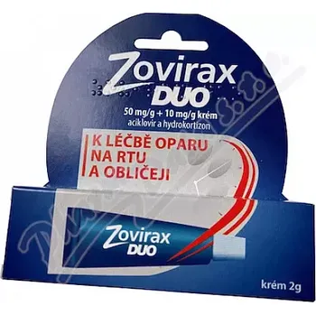 Lék na kožní problémy, vlasy a nehty Zovirax Duo 50mg/g+10mg/g crm.1x2g