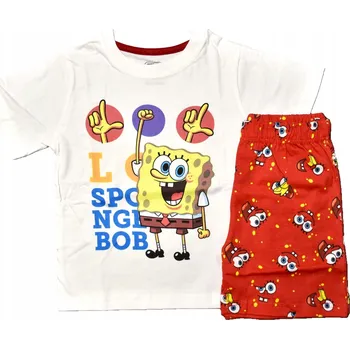 Chlapecké pyžamo Dětské pyžamo SPONGEBOB, chlapecké bavlněné letní pyžamo, velikost 116