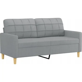 Pohovka Světle šedá dvoumístná pohovka 158x77x80 cm, látka a kov