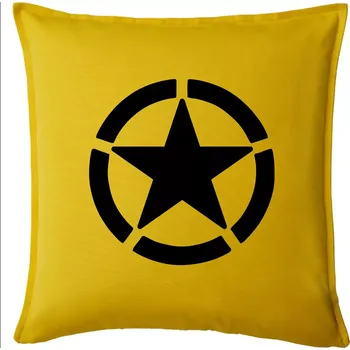 Polštář Army hvězda - Polštář 50x50 - 50x50 - Pouze potah ( Žlutá )