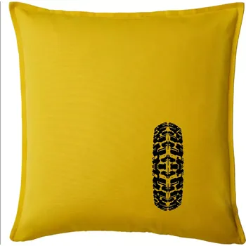 Polštář Enduro / cross pneumatika - Polštář 50x50 - 50x50 - Pouze potah ( Žlutá )