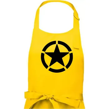 Kuchyňská zástěra Army hvězda - Pánská zástěra na vaření - Univerzální velikost ( Žlutá )