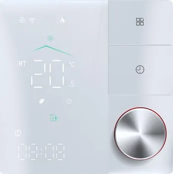 Chytrý termostat WiFi Matter LCD pro vodní podlahové topení, bílý