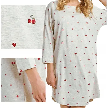 Dámská noční košile TARO KOŠILE NOČNÍ ADELE 3431 S ŠEDÁ