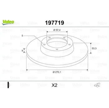 Brzdový kotouč Brzdový kotouč VALEO 197719
