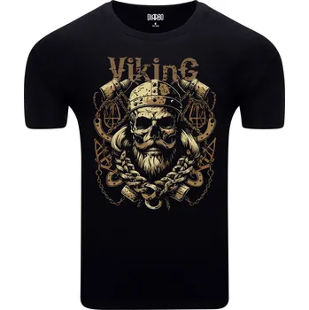 Pánské tričko Pánské tričko s Temným Potiskem Lebka Vikinga 3XL
