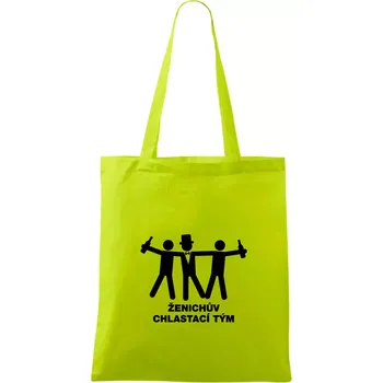 Ženichův chlastací tým - Taška bavlněná - 42 x 38 cm ( Limetková )