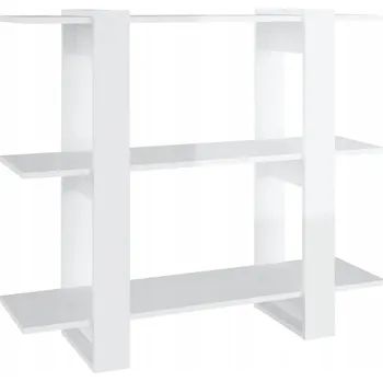 Knihovna Multifunkční regál bílý lesk 100x30x87 cm