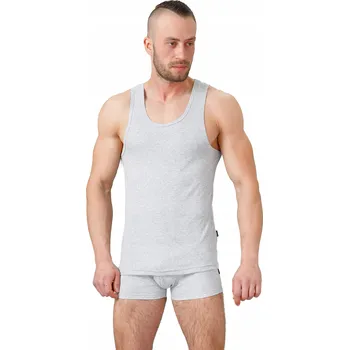 Hladké tílko na ramínka HOTBERG bavlna [šedé] L