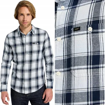 Pánská košile Lee pánská košile casual LEESURE SHIRT dlouhý rukáv regular bavlna velikost XXL
