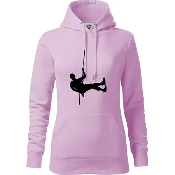 Dámská mikina Visící horolezec - Mikina dámská Cape s kapucí - S ( Orchid )