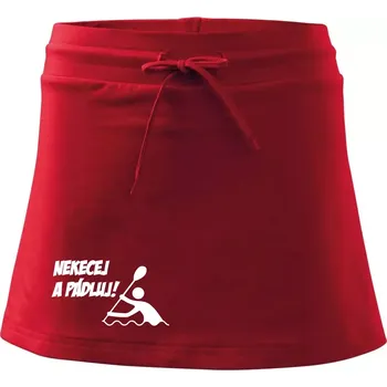Dámská sukně Nekecej a pádluj - Sportovní sukně - two in one - M ( Červená )