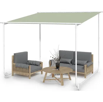 Pergola Blumfeldt Nantes, altán, sluneční stříška, 3x3 m, polyester (10040108)