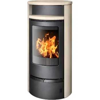 Krbová kamna ABX Polar 5 litina černý plech a mramor Cream