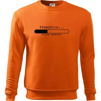 Pánská mikina Přemýšlím - Mikina Essential pánská - L ( Oranžová )