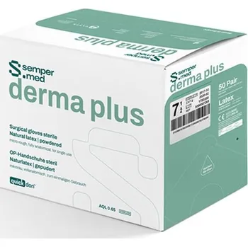 Vyšetřovací rukavice Sempermed Derma PLUS operační latexové rukavice s pudrem, vel. 6 sterilní (50párů/bal)