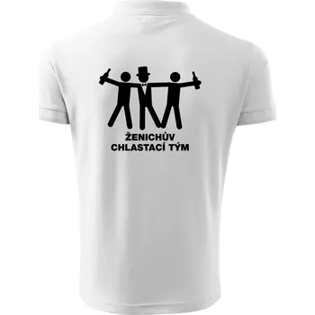 Pánská košile Ženichův chlastací tým - Polokošile pánská Pique Polo 203 - 3XL ( Bílá )