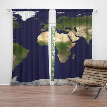 Závěs Sablio Závěs Fotka z družice: 2ks 140x250cm