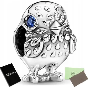 Přívěsek CHARMS STŘÍBRO VRABEC PTÁK BIRD PŘÍVĚSEK BEADS 925